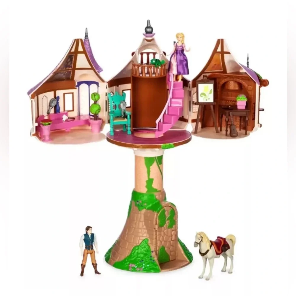 Disney Parks Tangled Rapunzel Tower Flynn Maximus 19 Piece Playset NEW